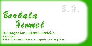 borbala himmel business card